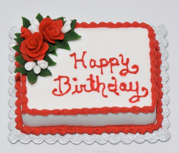 Red Birthday Cake Stewart Dollhouse Creations