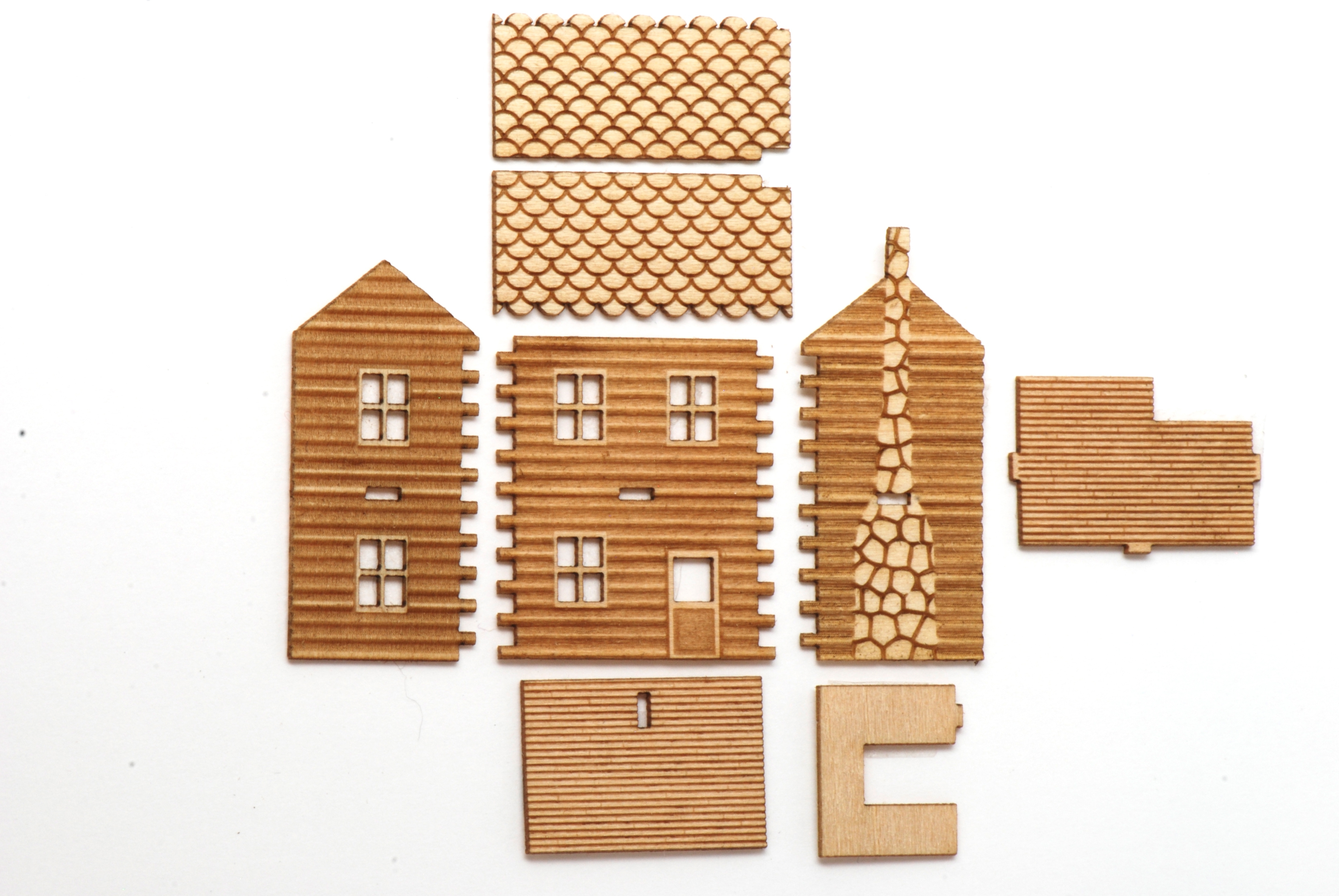 log cabin dollhouse kit