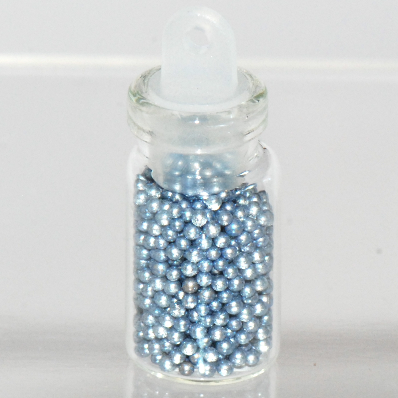 Silvery Blue Pearl .90mm no-hole Beads | Stewart Dollhouse Creations